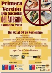 Con grandes exponentes de la Artesanía Nacional se realizará la I  Versión “Muestra del día nacional del Artesano en Lautaro, 2011”