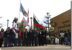 En Padre Las Casas bandera mapuche y chilena flamean unidas