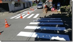 Departamento de Tránsito de la Municipalidad de Villarrica trabaja en el remarcado de señaletica vial