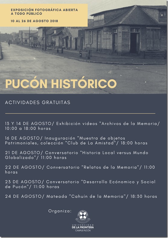 ACTIVIDADES PUCON HISTORICO