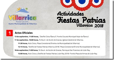 Villarrica celebra el mes de la Patria con nutrido programa  para toda la familia