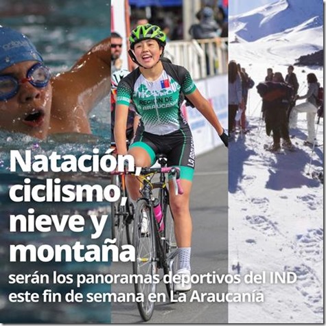 Natación, ciclismo, nieve y montaña