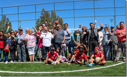 Inauguración cancha población Guacolda Traiguén