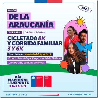 GRAFICA CICLETADA 8K Y CORRIDA FAMILIAR 3 Y 6K ANGOL - 1