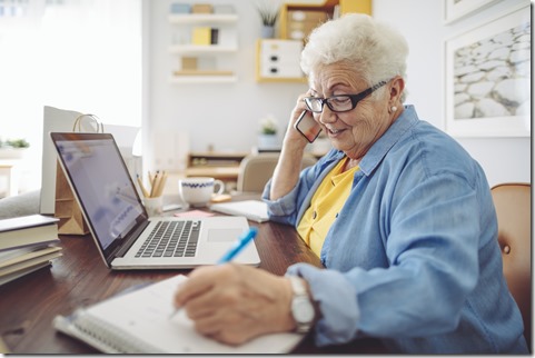 Senior woman at home