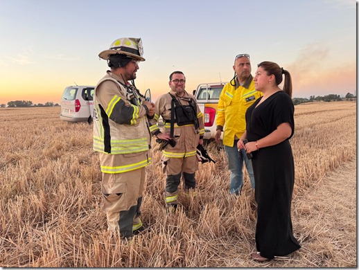 Alcaldesa de Vilcún informa sobre incendio