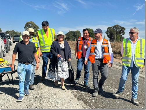 Avanzan obras de pavimentación en camino de Araucanía