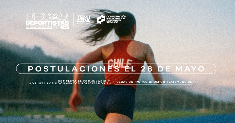 Corporación de Deportes de Temuco abre postulaciones para la Beca Deportistas Destacados 2025