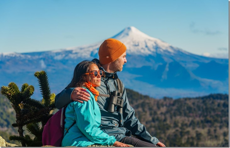 Pucon pareja volcán