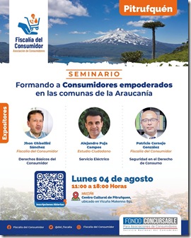 Seminario en Pitrufquén motiva a consumidores a defender sus derechos