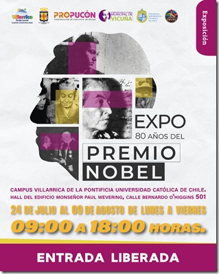 AFICHE EXPO GABRIELA MISTRA EN VILLARRICA