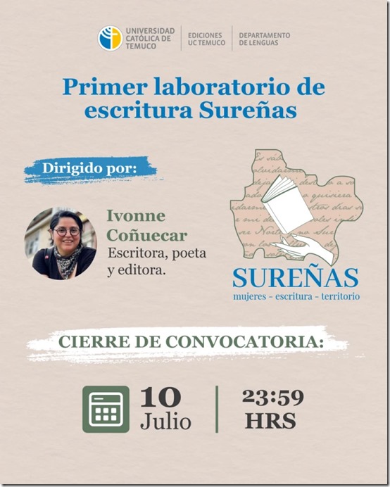 Afiche Laboratorio de Escritura Sureñas