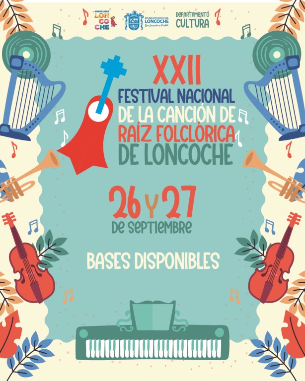 Loncoche lanza convocatoria para el XXII Festival Nacional de la Canción de Raíz Folclórica