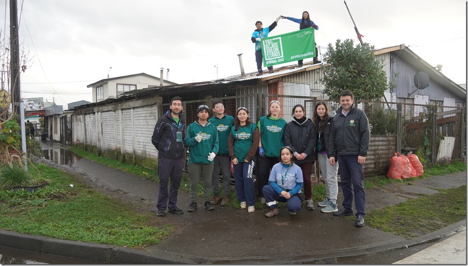 Estudiantes Santo Tomás finalizan trabajos de invierno en Pitrufquén