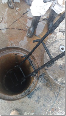 escalera alcantarillado