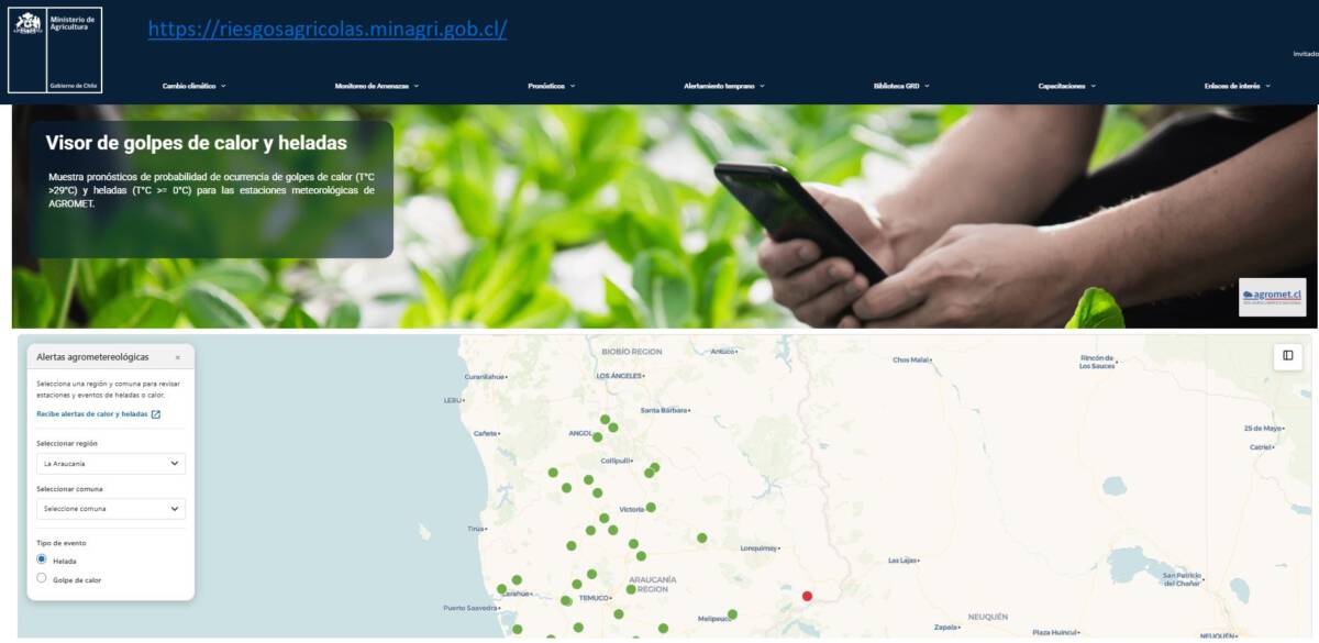 Autoridades regionales de La Araucanía reunidas para coordinar medidas ante el sistema frontal en el sector agrícola.
