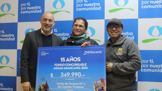 Entrega de fondos comunitarios de Aguas Araucanía a organizaciones sociales en la región de Malleco