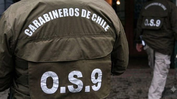 Procedimiento policial de Carabineros en la comuna de Angol tras detención de imputados.