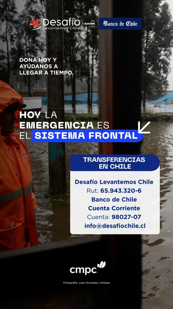 Voluntarios de Desafio Levantemos Chile ayudando en la remocion de escombros tras el sistema frontal