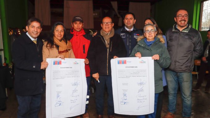 Obras de construcción del nuevo sistema de agua potable rural en Ñancul para mejorar el suministro