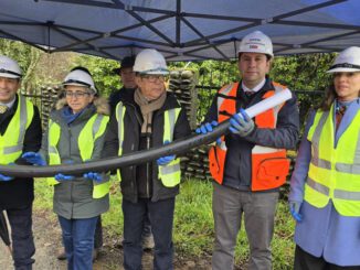 Ceremonia de inicio de obras del sistema de agua potable rural en Ñancul con autoridades y vecinos