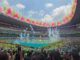 Aficionados viendo una pantalla gigante durante la final del Mundial 2026 en un ambiente digital