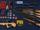 Arsenal de armas y municiones incautado por la PDI en un predio rural de Los Sauces.
