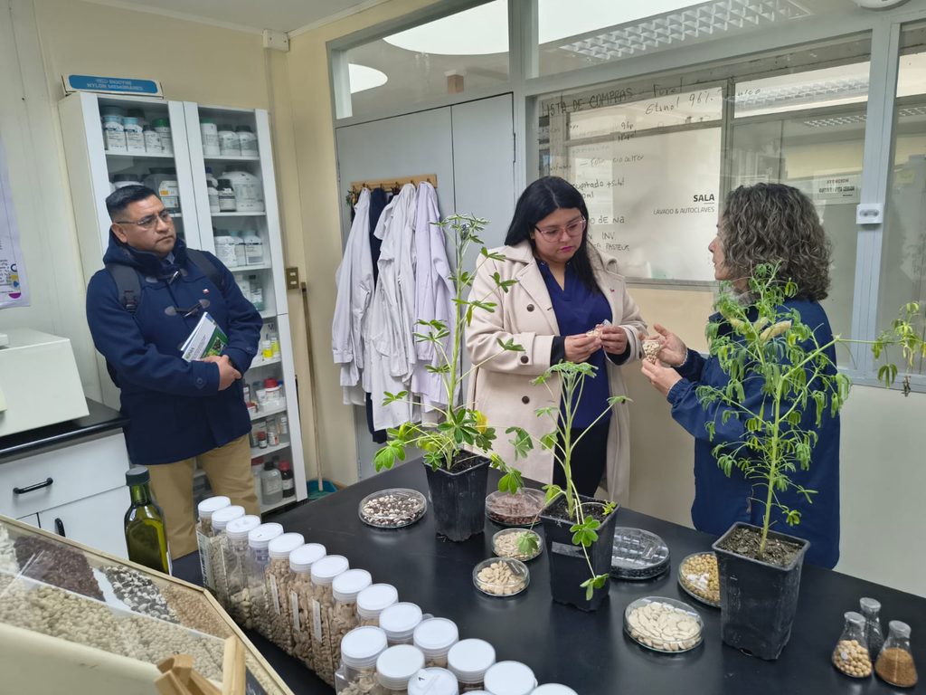 La seremi de Ciencia Saray Salazar recorriendo los laboratorios de investigación y tecnología en INIA Carillanca