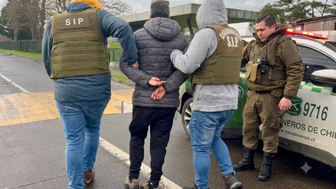 Procedimiento policial tras detención por femicidio frustrado en Temuco