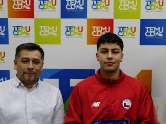 Deportista local entrenando representando a la ciudad de Temuco en una competencia oficial