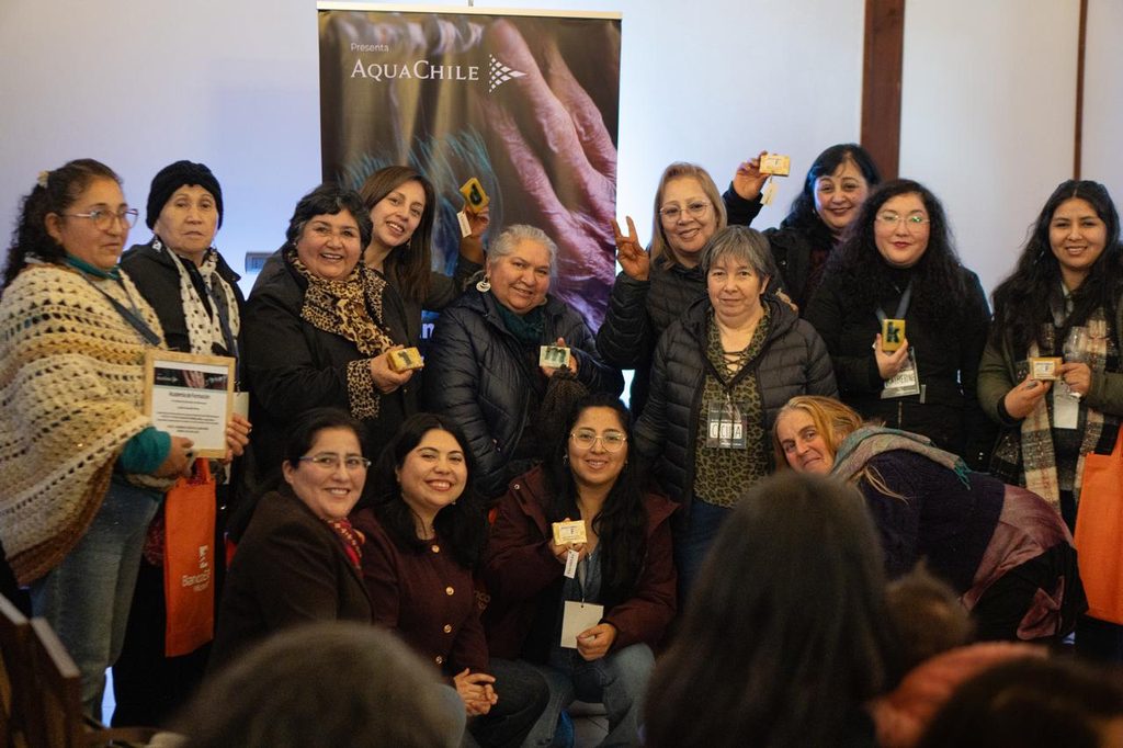 Ceremonia de certificación de emprendedores de Curarrehue y Pucón junto a representantes de AquaChile y Balloon Latam