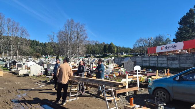 Obras de construcción de nuevos nichos en el Cementerio Municipal de Villarrica
