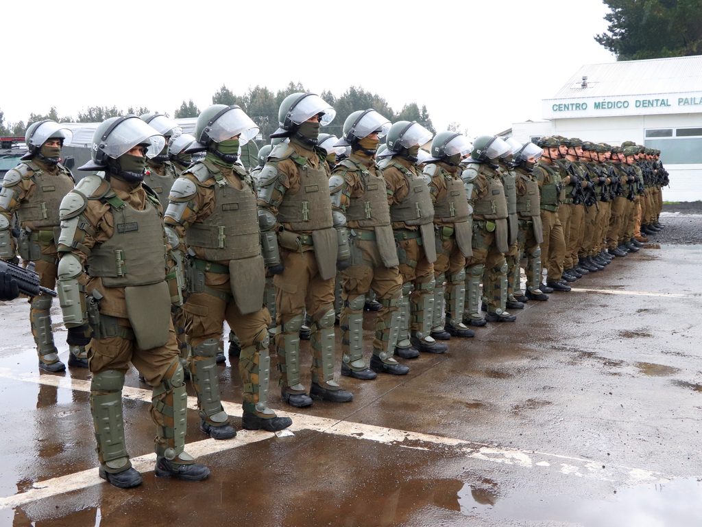 Ceremonia de aniversario de los 90 años de Control de Orden Público de Carabineros en la Prefectura COP Araucanía