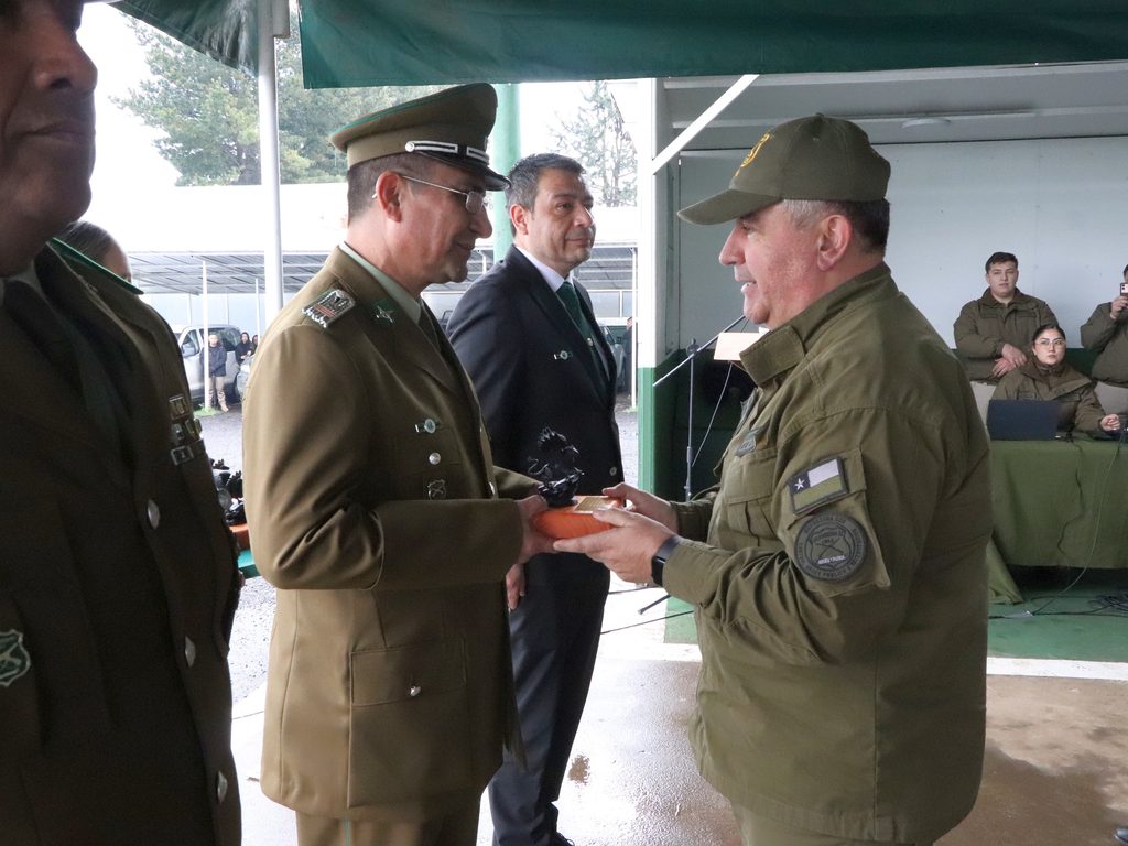 Ceremonia de aniversario de los 90 años de Control de Orden Público de Carabineros en la Prefectura COP Araucanía