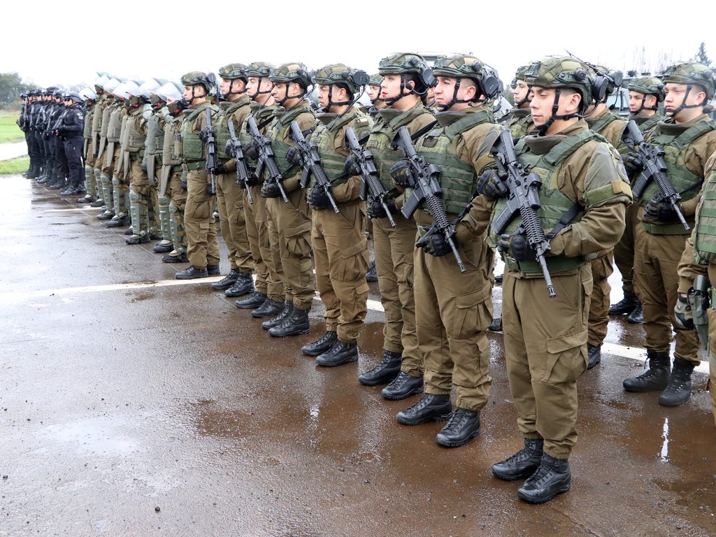 Ceremonia de aniversario de los 90 años de Control de Orden Público de Carabineros en la Prefectura COP Araucanía