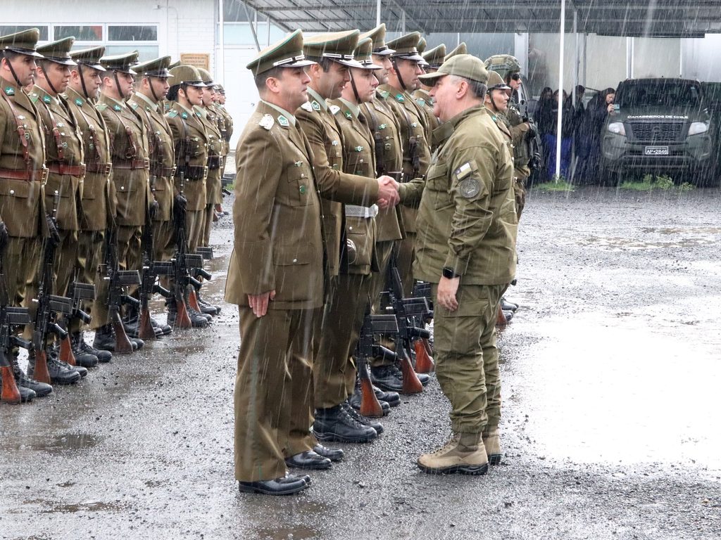 Ceremonia de aniversario de los 90 años de Control de Orden Público de Carabineros en la Prefectura COP Araucanía
