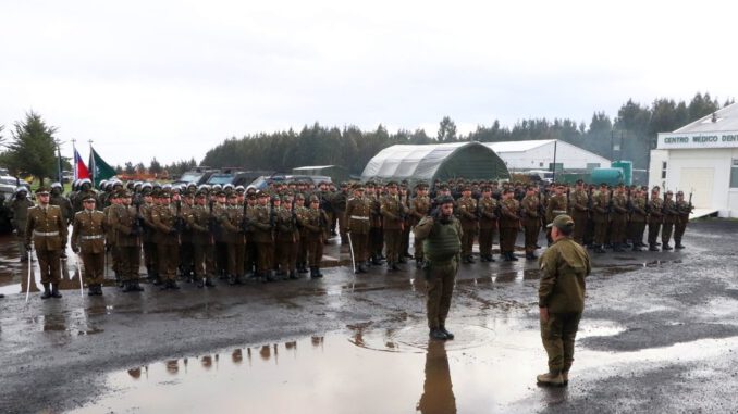 Ceremonia de aniversario de los 90 años de Control de Orden Público de Carabineros en la Prefectura COP Araucanía