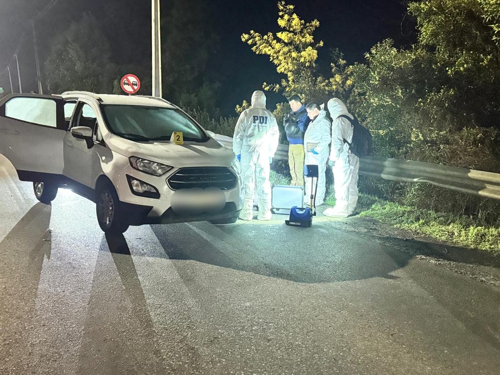 Patrulla de Carabineros en el lugar donde ocurrió el procedimiento policial en Padre Las Casas