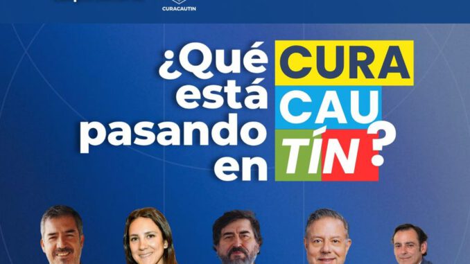 Autoridades y expertos participando en el evento de Corparaucanía en Curacautín sobre desarrollo regional