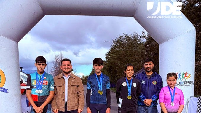 Cuatro jóvenes ciclistas seleccionados para la Final Nacional de los Juegos Deportivos Escolares en La Araucanía