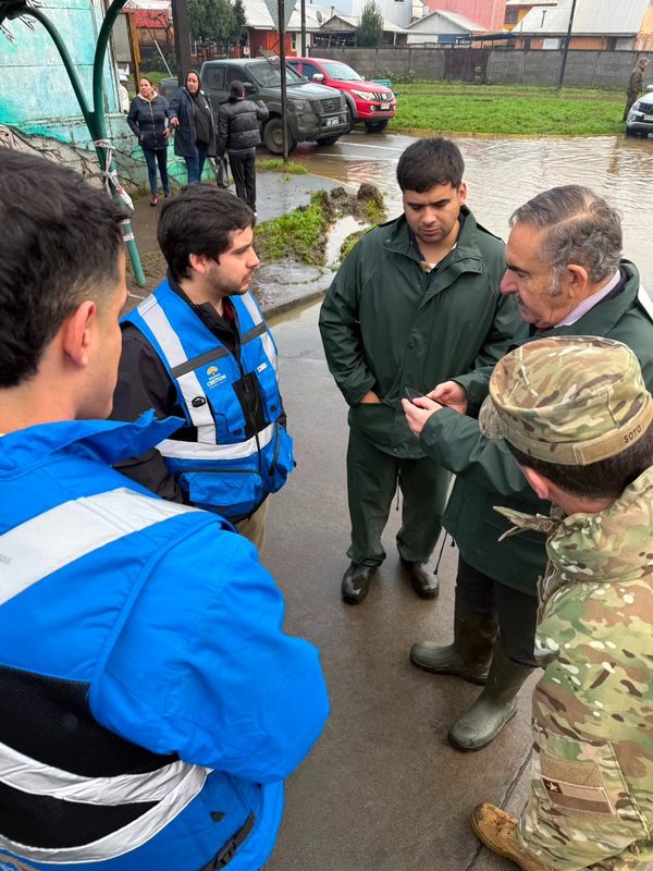 Imagen de daños causados por intensas lluvias e inundaciones en la región de La Araucanía