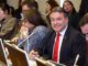 Diputado Juan Carlos Beltrán en el Congreso durante la discusión sobre las facultades de las Fuerzas Armadas