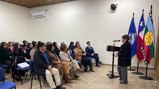 Mujeres cuidadoras participando en el programa de formación y certificación laboral en Malleco
