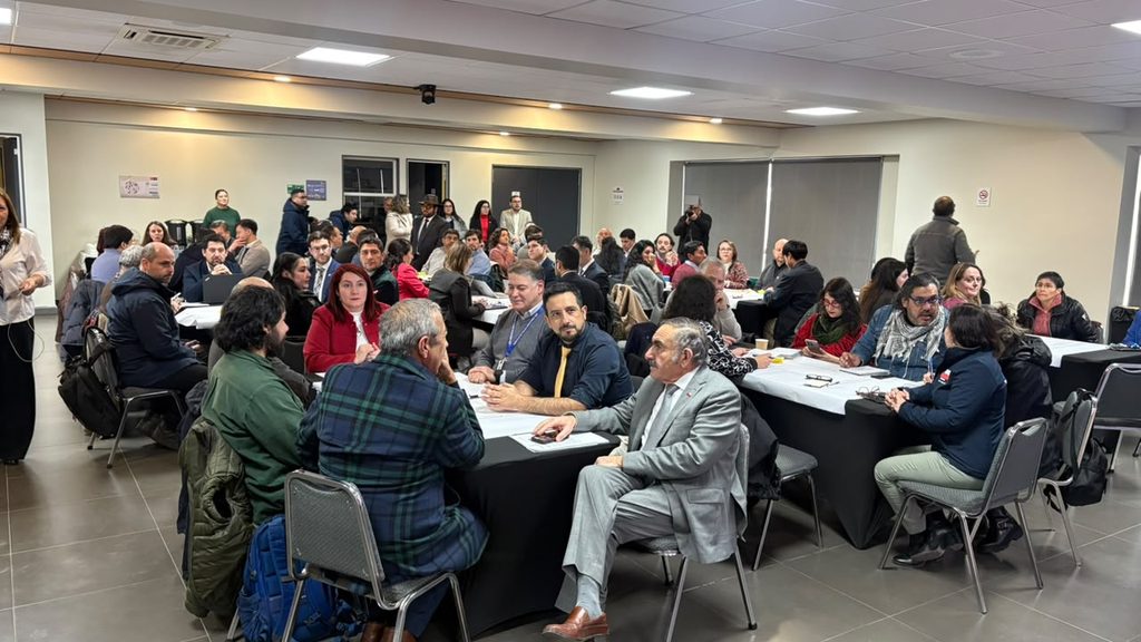 Representantes públicos, privados y académicos participando en los Diálogos Regionales en Temuco