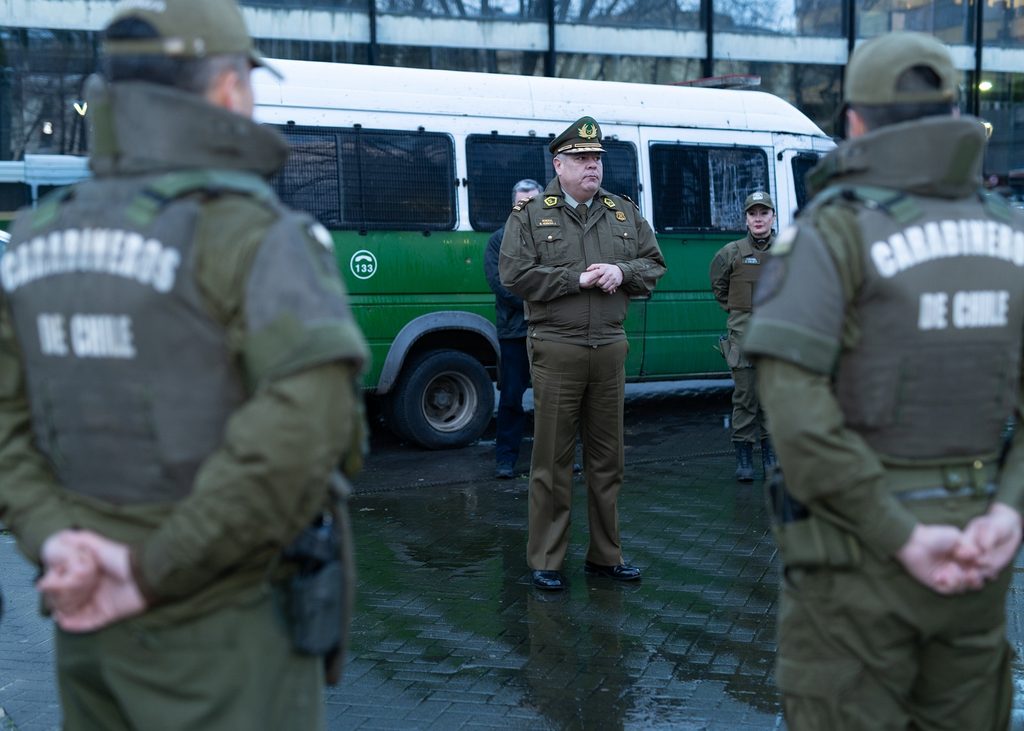 Carabineros realizando controles preventivos en La Araucanía durante operativo nacional