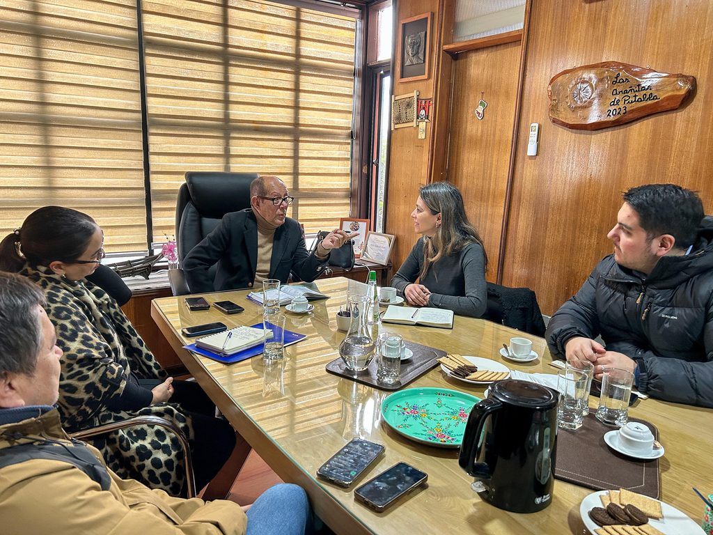Débora Negrete del Plan Buen Vivir reunida con autoridades locales en Villarrica para dialogar con comunidades mapuche