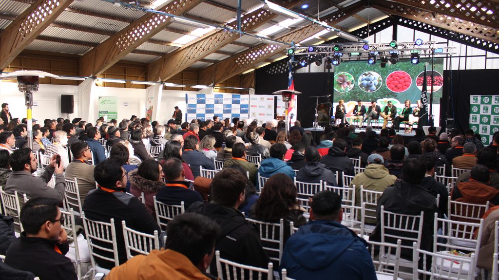 Asistentes y expertos reunidos en la Segunda Cumbre Araucanía Frutícola para analizar el futuro del sector