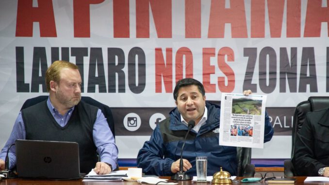 Autoridades y vecinos de Lautaro protestan contra el proyecto de vertedero Pintamahuida