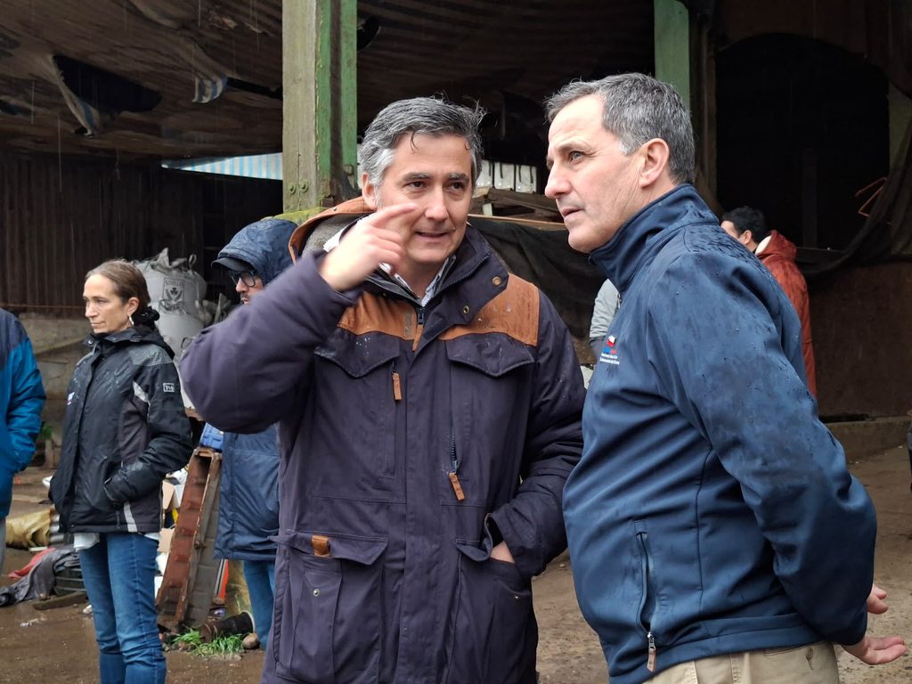 Subsecretario de Agricultura Francesco Venezian durante su visita a terrenos afectados en la Región de La Araucanía