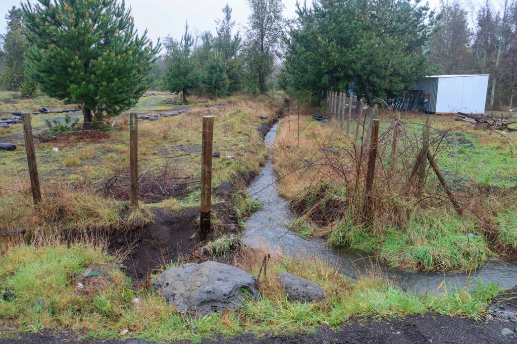 Personal municipal junto a profesionales de Vialidad y DOH inspeccionando caminos rurales en Villarrica